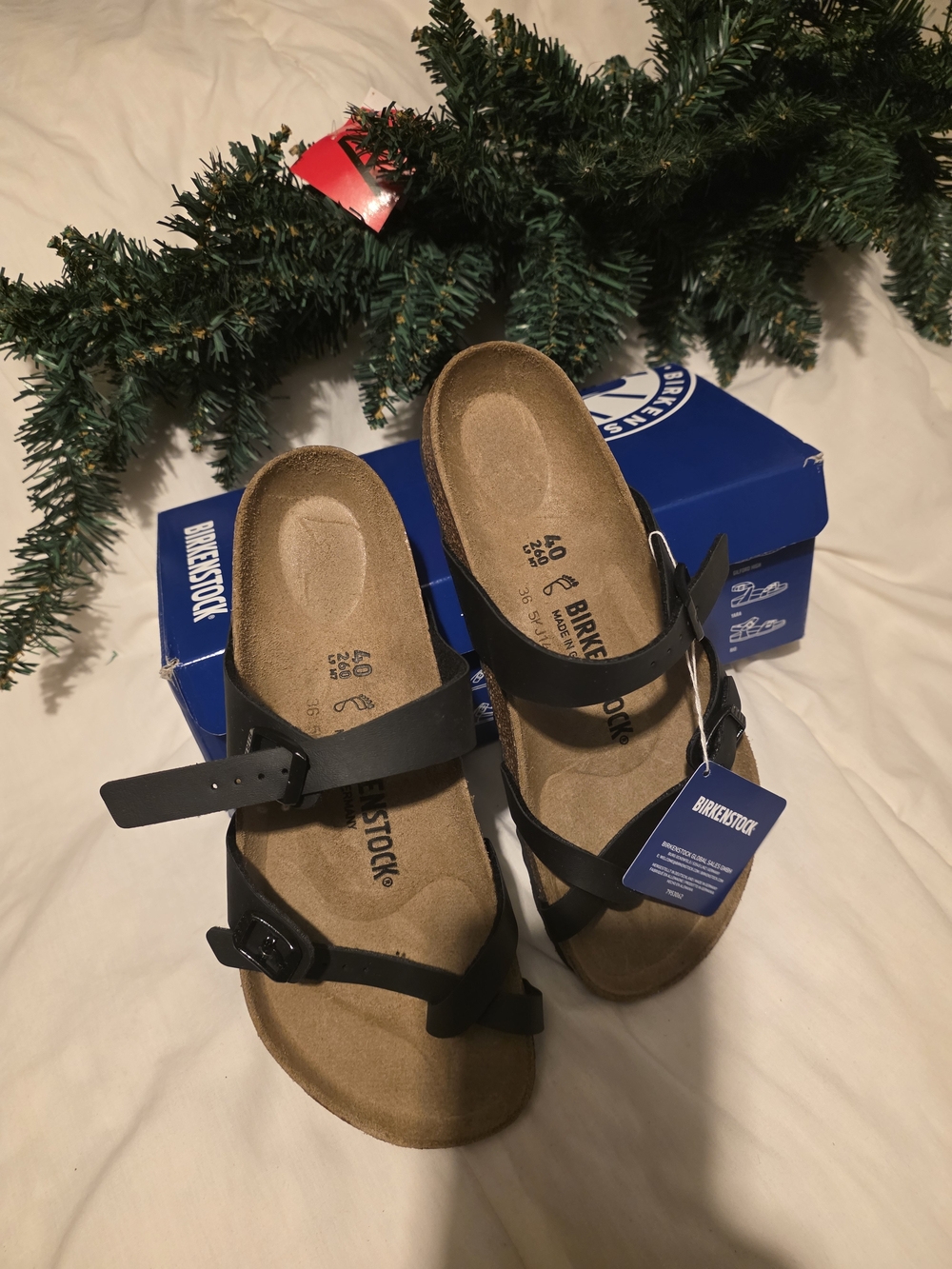 Birkenstock Black Mayari Birko-Flor Strappy Sandals